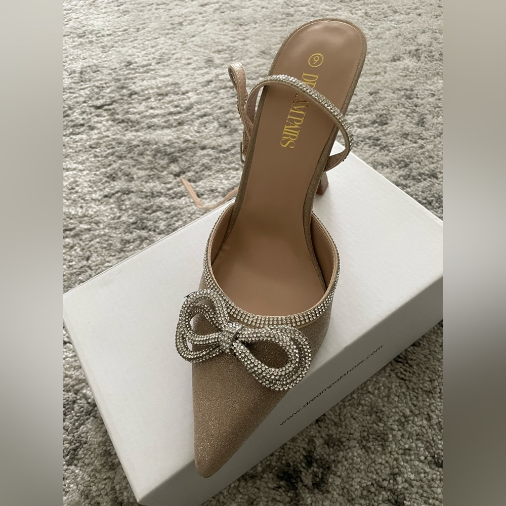 Gold shoes